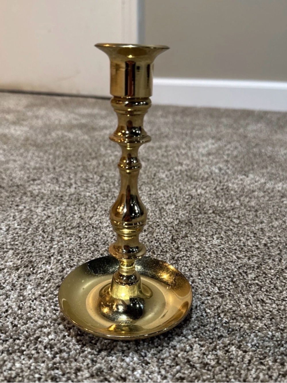 Baldwin Polished Brass Candlestick Holder